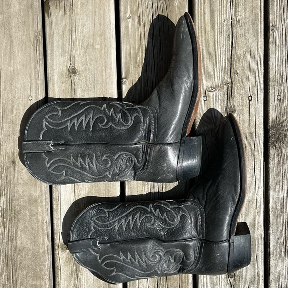 Vintage Laredo charcoal Cowboy Boots MADE IN USA sz 10/43 - Picture 6 of 8